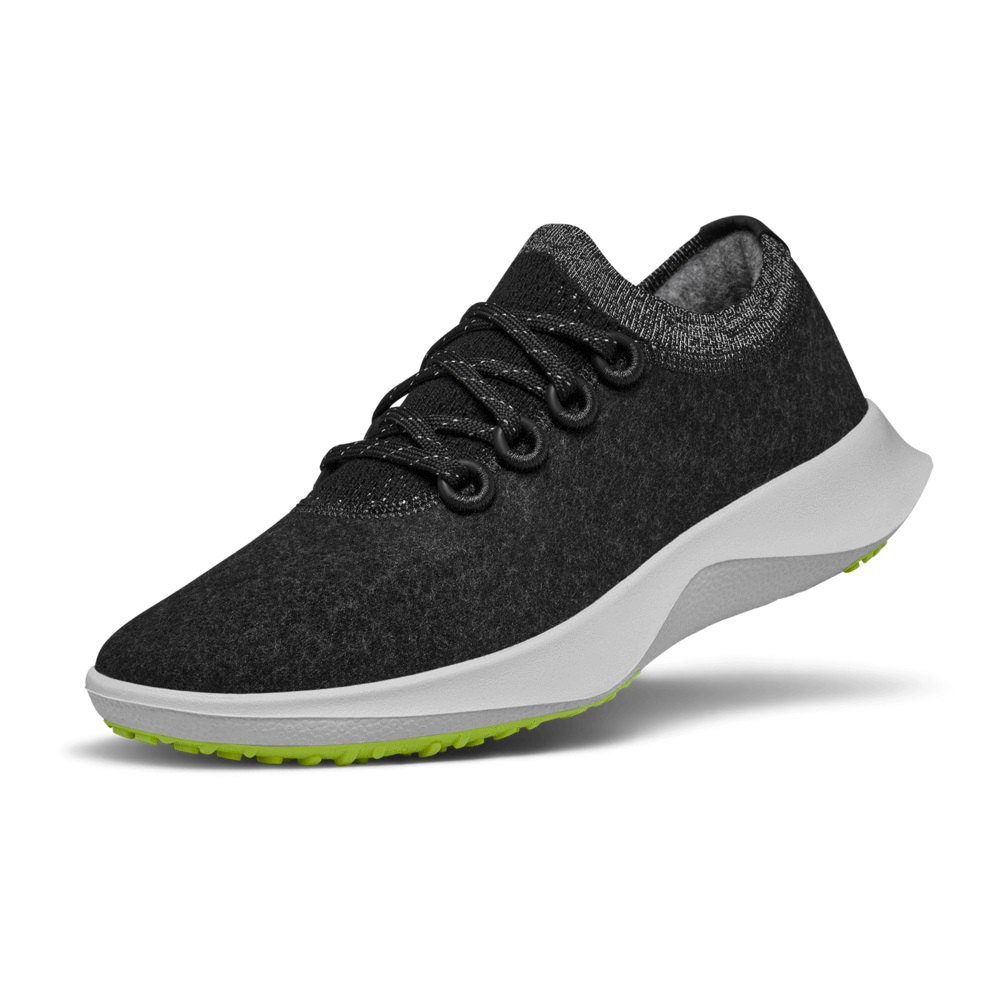 Allbirds Men's Running Shoes Black - Wool Dasher Mizzles - 08953GPEU